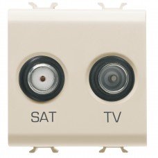 Розетка TV+SAT Chorusmart 2M слонова кістка GEWISS