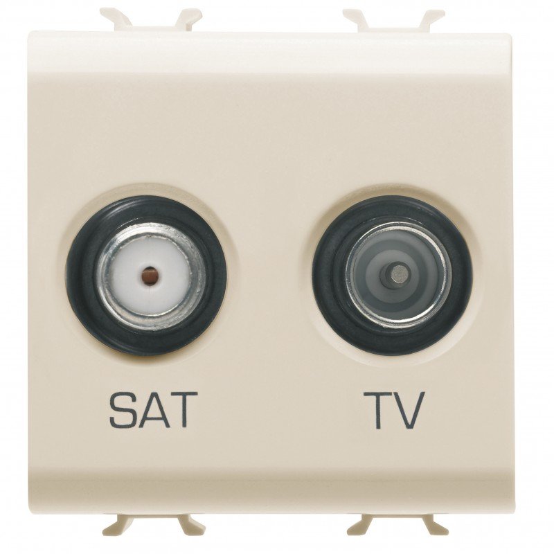 Розетка TV+SAT Chorusmart 2M слонова кістка GEWISS