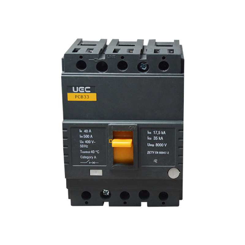 Автоматичний вимикач PCB33 3Р 40А 35кА UEC
