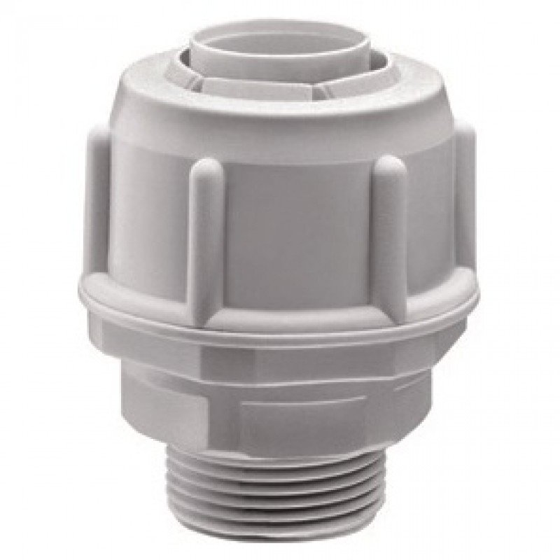 З'єднувач прямий фіксований GW FIT 25G PG21 сірий IP54 GEWISS