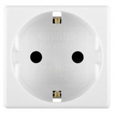 Розетка німецький стандарт 2P+E 16A 250В 2 модулі біла SYSTEM GEWISS