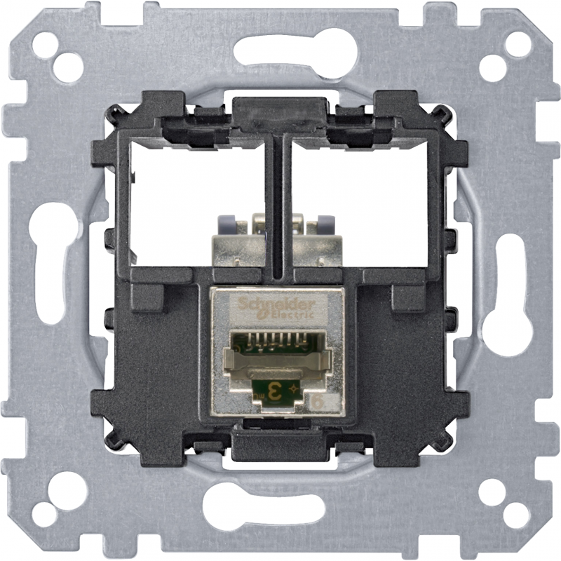 МЕХАН.ІНФ.РОЗЕТКИ RJ45,1-П,КАТ.6A STP