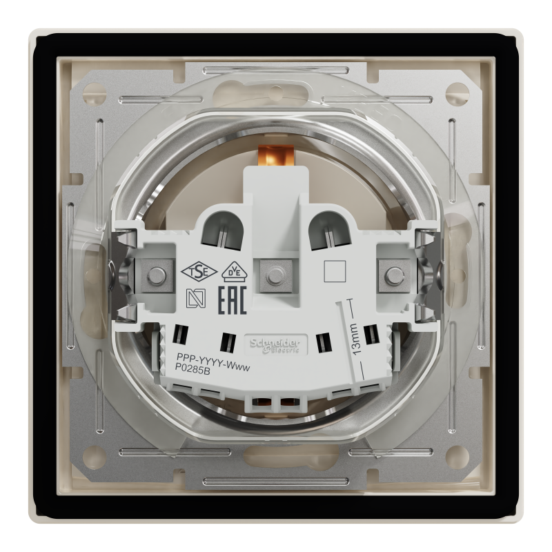 РОЗЕТКА IP44 З КРИШКОЮ, З ЗАЗЕМЛЕННЯМ, З ЗАХИСНИМИ ШТОРКАМИ, КРЕМ ASFORA