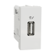 Розетка USB 1 модуль білий