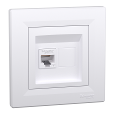 РОЗЕТКА КОМП'ЮТЕРНА RJ45 UTP КАТ.6 БІЛА ASFORA
